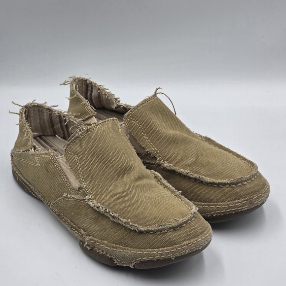 Tony Lama Other - Tony Lama Lindale Slip On Shoes Mens 8 Canvas Brown Casual Loafer